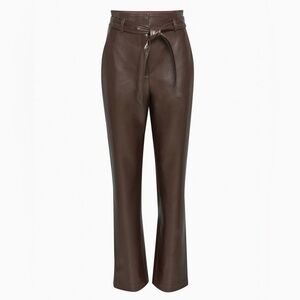 NWT Aritzia belted vegan leather pants in size 2
